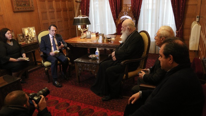 Επίσκεψη του πρέσβη της Ουκρανίας στην Αρχιεπισκοπή Αθηνών